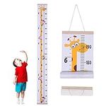 Baby Height Growth Chart, Wall Hanging Measuring Ruler for Kids, Removable Canvas and Wood Wall Ruler Bedroom Nursery Wall Decoration