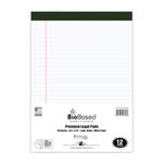 Roaring Spring Bio-Preferred Legal Pads, White Paper, 8.5 x 11.75 Inches Letter Size, 12 per Pack (24326)