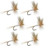 The Fly Fishing Place Light Cahill Classic Trout Dry Fly Fishing Flies - Set of 6 Flies Size 14