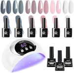 Gel Nail Kit 6 Colors Gel Nail Poli