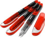 Zebra Fuente - Disposable Fountain Pen - Red Ink - Pack of 3