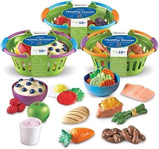 Learning Resources New Sprouts Healthy Foods Basket Bundle - 37 Pieces, Ages 18+ months Pretend Toddler Food, Healthy Play Food for Kids, Toddler Learning Toys