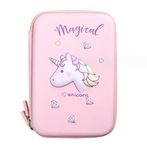 Ranjkri Magical Unicorn Theme 3D EVA Hardtop Pencil Case with Compartments - Kids Large Capacity School Supply Organizer Students Stationery Box - Girls Boys Pen Pouch for Kids (Big Unicorn)