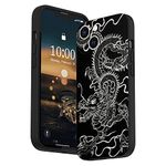 Compatible for iPhone 14 Case, Mysterious Powerful Dragon iPhone Case Drop Protection Slim Shockproof TPU Case Gift for Men Women