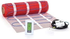 15 sqft Mat Kit, 120V Electric Radiant Floor Heat Heating System w/Aube Programmable Floor Sensing Thermostat