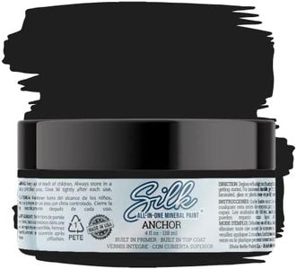 All-in-One Mineral Paint | Dixie Belle Silk | Anchor (4oz) | Black All-in-One Water Based Primer + Topcoat | Durable Furniture Paint | Low Reflective Finish