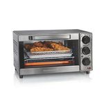 Hamilton Beach Sure-Crisp Toaster Oven Air Fryer Combo, Fits 9” Pizza, 4 Slice Capacity, Powerful Circulation, Auto Shutoff, Stainless Steel (31403)