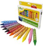 Sesame Street 12 Count Washable Jumbo Crayons | For Toddlers and Kids | Assorted Colors and Non Toxic | Great for Classrooms | Beginner Crayons