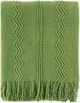 BATTILO HOME Moss Green Throw Blanket for Couch, Spring Decorative Green Blankets for Sofa, Spring Throw Blanket, 50"x60"