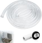 10Ft Portable Air Conditioner Drain Hose, 3/5 Inch Leakproof AC Drain Hose Kit, Universal AC Drain Hose Drain Pipe Replacement with Hose Connector and Clamp, Window Air Conditioner Unit Parts