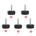 Conskyee Universal Fishing Reel Handle Screw Caps, Fishing Reel Replacement Parts for Spinning Reel Knob Crank Power Foldable Handle Grip(Pack of 5)