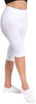 Double Agent High Waist Shaping Capris - SlimMe by MeMoi - Versatile Leggings,White,Medium