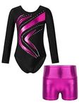 TiaoBug Gymnastics Leotard Girls Sh