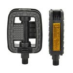 Fischer Pedals with Anti-Slip and Reflectors - Fits All Bike Types - Black