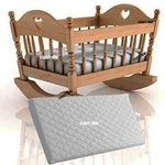 EXQUIZIT HOME Crib Mattress with Quilted Removable Cover for Bedside Cot, Crib or Cradle Waterproof Breathable Toddler Baby Infant COT Swinging Crib Foam Mattress 89 X 40 X 4 CM