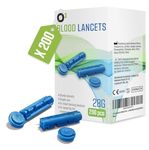 O³ Lancets for Blood Test 28g 200 Units - Single Use Blood Lancets - Sterile & Compatible with Most Lancing Devices