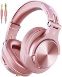 OneOdio A70 Bluetooth Over Ear Headphones, Wireless Headphones w/ 72H Playtime, Hi-Res, 3.5mm/6.35mm Wired Audio Jack for Studio Monitor & Mixing DJ Guitar AMP, Computer Laptop PC Tablet - Rose Gold