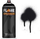 Molotow Flame Orange Spray Paint - Matt Acrylic 400ml Can Deep Black FO-904