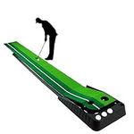 YINGJEE Golf Putting Mats Dual Speed Professional Portable Practice Mini Golf Trainer Putting Mat with Golf Ball Return System & Rubber Base