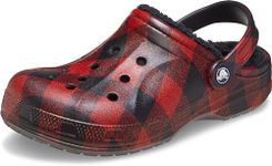 Crocs Unisex Adult Ralen Lined Clogs | Fuzzy Slippers, Buffalo Plaid, 6 Men/8 Women