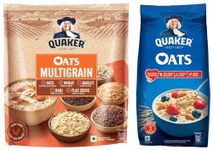 Quaker Oats Multigrain 600g, Rolled Oats Wholegrain, High Protein & Fibre for Weight Loss, Dalia Porridge & Quaker Oats Plus - Multigrain Advantage, 600g Pouch Pack