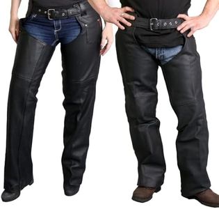Hot Leathers Unisex Adult Unisex,classic Style Powersports-protective-chaps, Black, X-Large US