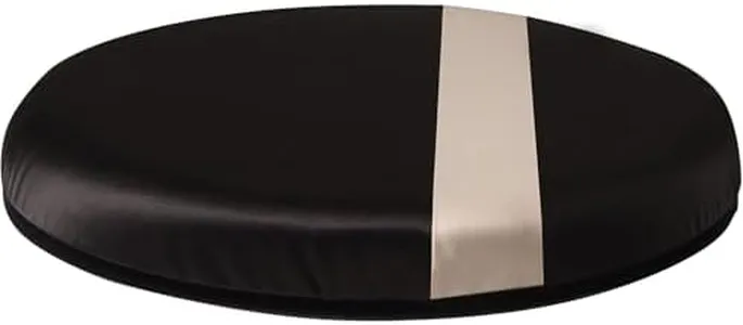 HealthSmart 360 Degree Swivel Seat Cushion, Chair Assist for Elderly, Swivel Seat Cushion for Car, Twisting Disc, Black with Tan Stripe, 15 Inches in Diameter