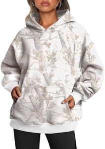 Trendy Queen Womens Camo Hoodies Oversized Fleece Sweatshirts Fall Fashion 2025 Pullover Sweaters Winter Clothes Camo White XL