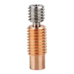 3DINNOVATIONS Upgrade Bimetal Heatbreak All Metal Copper Titanium TC4 Throat Compatible with Sidewinder X1 V6 Volcano Hotend Titan Aero Extruder Prusa i3 MK3S 3D Printer (Threaded Version)