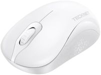 TECKNET Wireless Mouse for Laptop, 2.4GHz Computer Mouse 3 Adjustable DPI Office Cordless USB Mice with Receiver,Small to Medium Sized Hands Compatible with PC, Laptop, Desktop,White