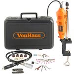 VonHaus -135W Rotary Multi Tool Set - 40Pcs Accessories Kit with Stand - Rotary Combi Tool - 6 Speeds with Flexi Shaft - Mini Grinder, Drill, Cut, Trim, Tools & Sand in DIY - DREMEL Compatible