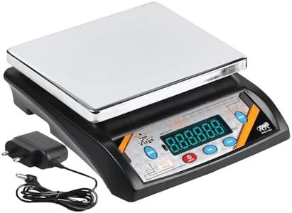GVC 30Kg x 2g High Accuracy Counter Weight Scale with 2 Days Battery Backup - Upto 1 Year Warranty for for Shop, Home Weighing Scale - Computer Vajan Kata (Black)