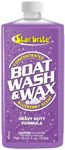STAR BRITE Boat Wash & Wax - Heavy Duty Concentrate - Clean, Shine & Protect in One Easy Step - Blueberry Scent - 16 OZ (089816) purple