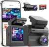 DDPAI Dash Cam Front and Rear 4K+1080P Dash Camera for Cars, Included 64GB Card, Built-in 5G Wi-Fi, GPS, 48H Parking Mode, 3" Display Dashcam, Super Night Vision, Support 4G, Loop Recording, Z50Pro