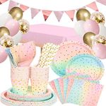 DUGEHO 104 Pcs Birthday Party Table
