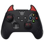 PlayVital Cute Demon Silicone Cover for Xbox Series X/S Controller, Kawaii Anti-Slip Controller Skin Grip Protector for Xbox Core Wireless Controller with Thumb Grip Caps - Black