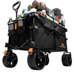 Voyager Heavy duty Camping Wagon 300L - Compact Folding Utility Trolley with All Terrain Wheels - 150kg Weight Capacity - Portable Collapsible Cart for Camping, Festivals, Beach & Outdoor Use