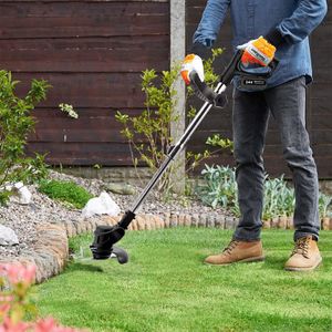 21V Cordless Grass Trimmer – Telescopic, 2 Batteries, 16 Blades, Lightweight