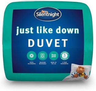 Silentnight Just Like Down 13.5 Tog Double Duvet - Luxury Hotel Winter Warm Thick Heavyweight Duvet Quilt with Soft Silky Down Like Fibres - Machine Washable and Hypoallergenic - Double