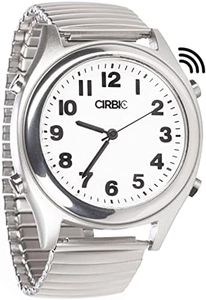 Cirbic English Talking Watch with Large Numbers and Expandable Strap, self-Setting for Visually impaired, Blind or Elder People (American Accent)