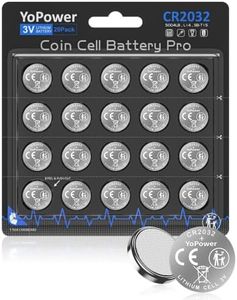 YoPower CR2032 Batteries 20 Count, 2032 Lithium 3v Coin Battery for AirTag