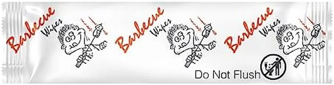 Diamond Wipes Pre-moistened Hand Wipes - “BBQ and Grill” Logo 10x8” Extra Thick Pack of 1000 Individually Wrapped Wet Wipes For Cookouts, BBQs, Catering