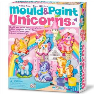 4M Mould and Paint Fridge Magnets, 6 Unique Unicorn Designs, Create Badges and Fridge Magnets, Art & Craft Activity