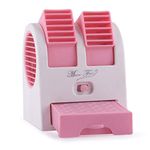 House of Mayra Portable Mini AC USB attery Operated air conditioner mini Water air Cooler oling Fan Blade Less Duel Blower with ice Chamber Perfect for Office and Home
