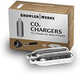 GrowlerWerks uKeg 64 CO2 Chargers 8g, Box of 10