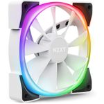 NZXT AER RGB 2-120mm - HF-28120-BW - Advanced Lighting Customizations - Winglet Tips - Fluid Dynamic Bearing - LED RGB PWM Fan - Single (Lighting Controller Required & NOT Included) - White