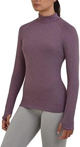 TCA SuperThermal Haut de Sport Couche de Base Performance T-Shirt à Manches Longues pour la Course ou la Musculation pour Femme - Violet, L