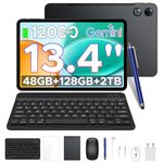 P13 Tablet 13 Inch, Android 16 Tablet with Gemini AI, 48GB+128GB/TF 2TB, 12000mAh, 120Hz Gaming Tablet, 1920x1200, Octa Core Android Tablets, 8+13MP, Widevine L, Tablet with Keyboard, Stylus & Mouse