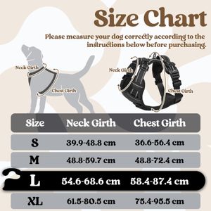 rabbitgoo Large Dog Harness – No-Pull Adjustable, Black