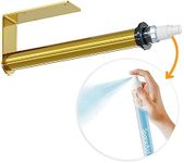 SpaceAid SprayNeat Paper Towel Holder with Spray Bottle, Under Cabinet Paper Towels Holders with Sprayer Inside Center, Hanging Wall Mount Papertowels Roller for Kitchen and Bathroom (Gold)